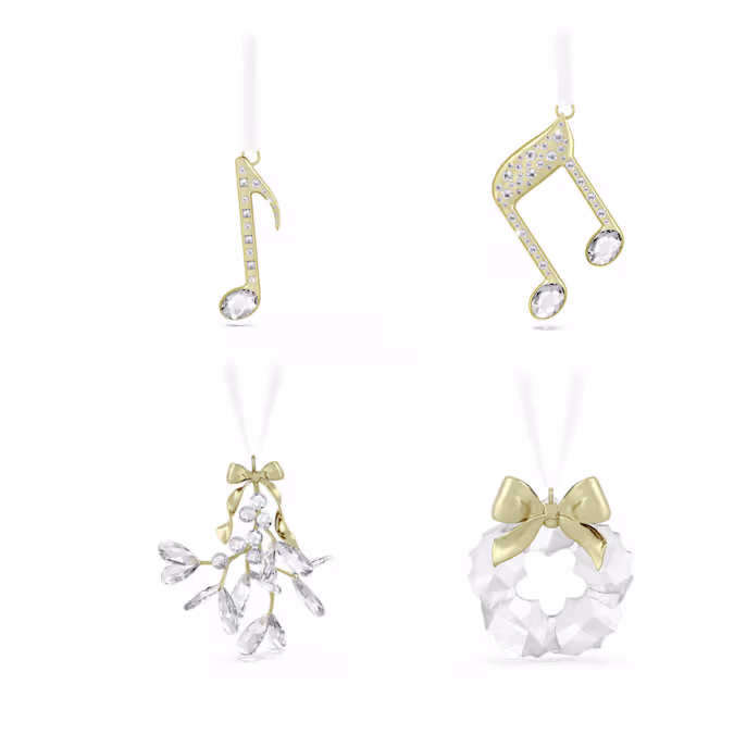 Holiday Magic Double Music Note Ornament